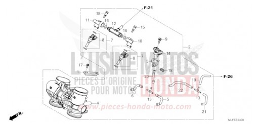 THROTTLE BODY NT1100DET de 2026